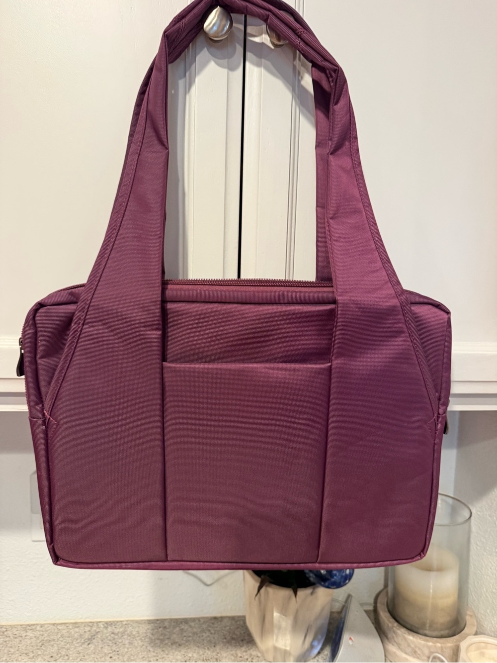 Rivacase laptop briefcase  bag in Plum - Women's Shoulder Bag
